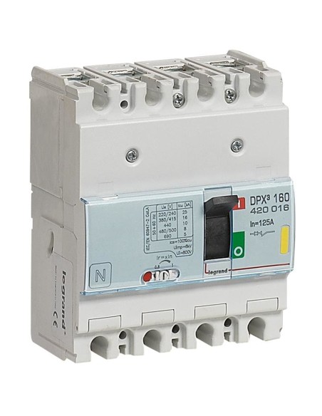 Automático caja moldeada 4P 125A Icu 16kA