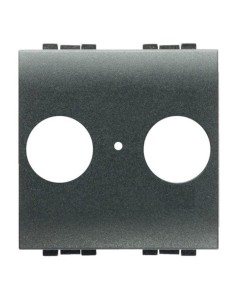 Frontal TV/R-SAT universell Livinglight Anthrazit 2 Module