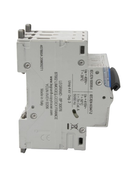 Magnetic thermal circuit breaker 3P 20A C curve 400V
