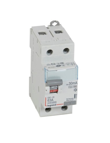 Disjoncteur différentiel 2P 63A 30mA rail DIN