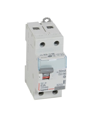 Interruttore differenziale 2P 63A 30mA guida DIN