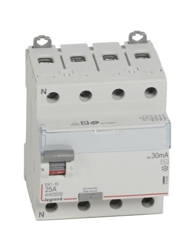 Residual Current Breaker 4P 25 A 400 V 30 mA Type AC