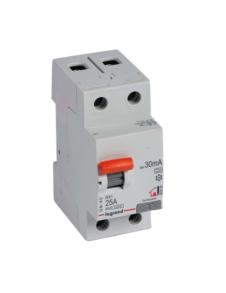 Interruttore differenziale 2P 25A 30mA Tipo A 10kA