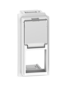Living Now Front RJ45 Adapter White 1 Module