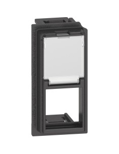 Living Now RJ45 Front Adapter 1 Module Matte Black