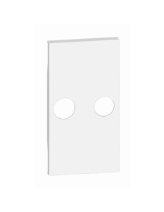 Living Now TV Stand Frontal White 2 Modules