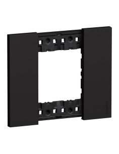 Abdeckplatte Living Now 2 Module Schwarz glänzend