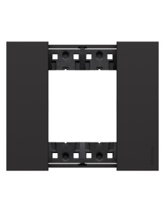 Plaque de finition Living Now 2 modules noir brillant 2