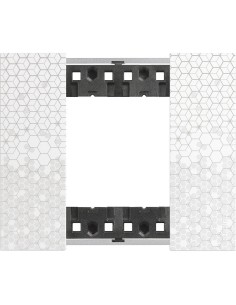 Abdeckplatte Living Now 2 Module Weiß Pixel-Finish