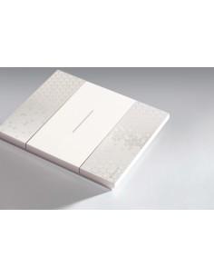 Abdeckplatte Living Now 2 Module Weiß Pixel-Finish 2