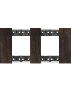 Living Now Walnut 2-Module Decorative Cover Plate
