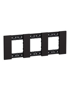 Plaque de finition Living Now 6 modules noir brillant