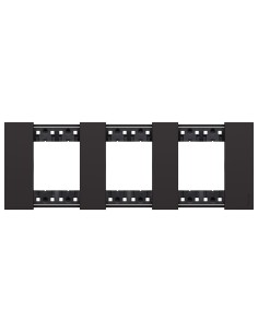 Living Now 6-module glossy black cover plate 2