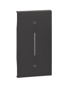 Blind Switch Cover Living Now 2 Modules Matte Black