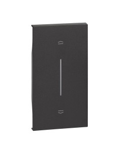 Blind Switch Cover Living Now 2 Modules Matte Black 2