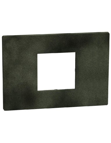 Placa Light Now 2 módulos centrados acabado Dark Green