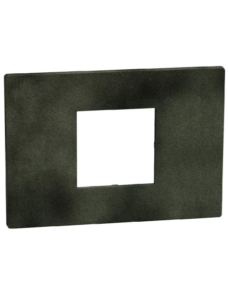 Placa Light Now 2 módulos centrados acabado Dark Green