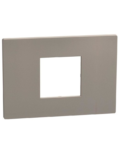 Plaque Light Now 2 modules centrés finition Stone gris
