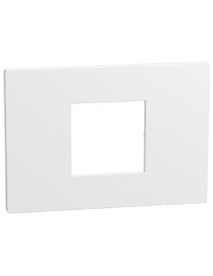 Light Now 2-module centered plate, matte white