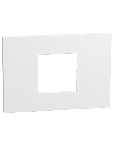 Light Now 2-module centered plate, matte white