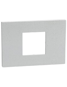 Plaque Light Now 2 modules centrés finition White Fiber
