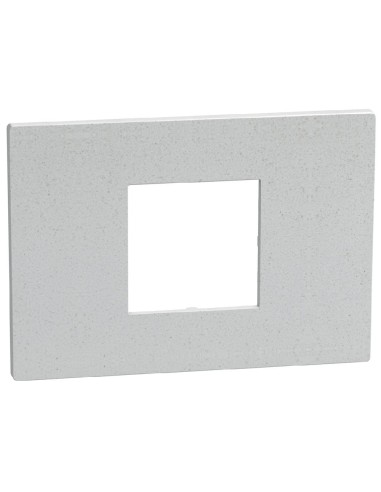 Plaque Light Now 2 modules centrés finition White Fiber