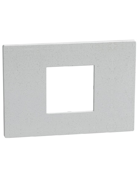 Plaque Light Now 2 modules centrés finition White Fiber
