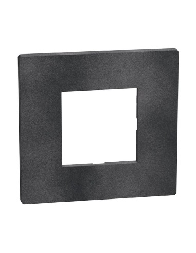 Placca Light Now 2 moduli nero opaco RAL 9004
