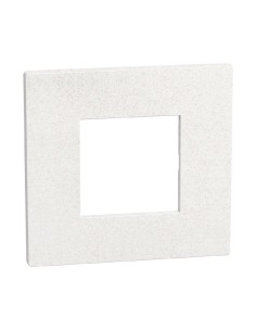 Placca Light Now 2 moduli bianco opaco RAL 9001
