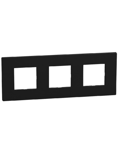 Placca Light Now 2x3 moduli nero opaco