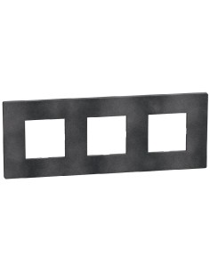 Light Now 6-module plate matte black 237x90 mm
