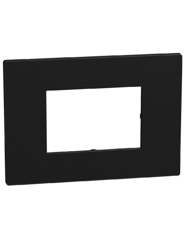 Light Now 3-Module Plate Matte Black RAL 9011