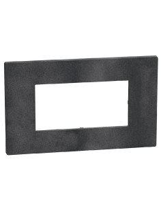 Light Now 4-module plate matte black RAL 9004