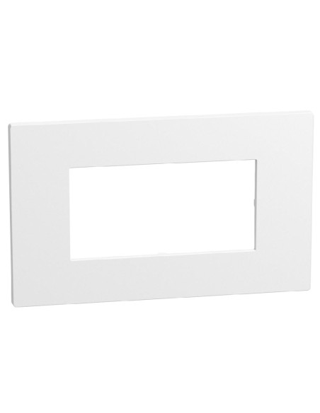 Placca Light Now 4 moduli bianco opaco RAL 9003