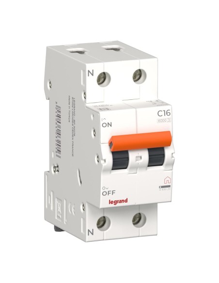 Circuit Breaker 1P+N 16A C Curve 2 Modules