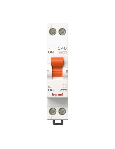 MCB 1P+N 40A C Curve 230V 1 Module