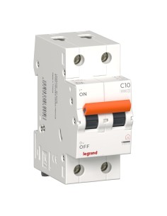 MCCB 2P 10A C Curve 2 Modules 230V 2