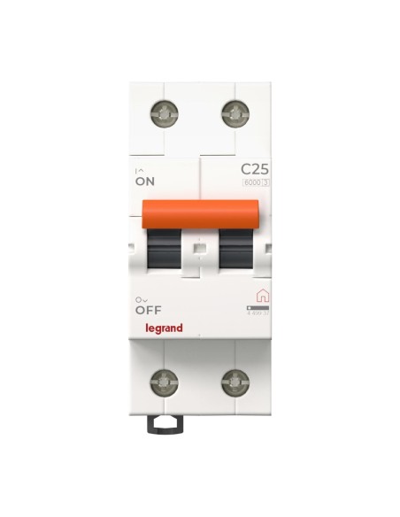 Interruttore magnetotermico 2P 25A curva C 230V 2 moduli