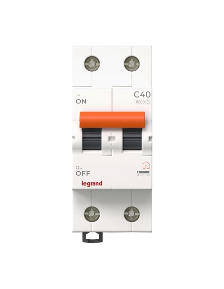 Interruttore magnetotermico 2P 40A curva C 230V 2 moduli