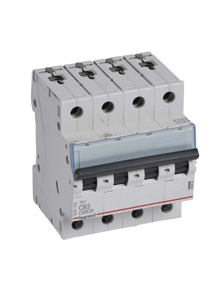 Interruptor magnetotérmico 4P 63A curva C 6000A