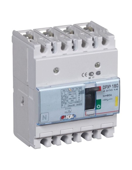 Interruttore automatico MCCB DPX³ 160 4P 80A Icu 16kA