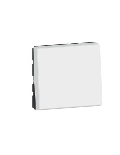 Mosaic EasyLed Push Button 2 Modules 6A 250V White