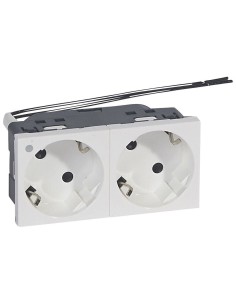 Mosaic Multiple Socket Base 2x2P+T 4 Modules White