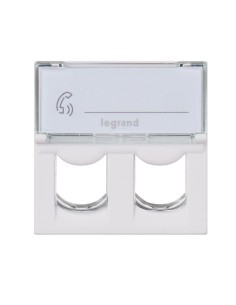 Mosaic RJ45 Adapter 2 Modules UTP White 2