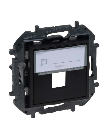 Einzelnadapter RJ45 Keystone Niloé Step Mattschwarz