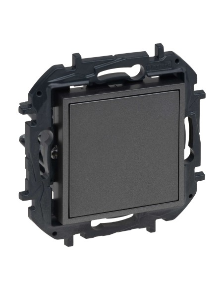 Blindabdeckung und Adapter Mosaic Niloé Step 2 Module Mattschwarz