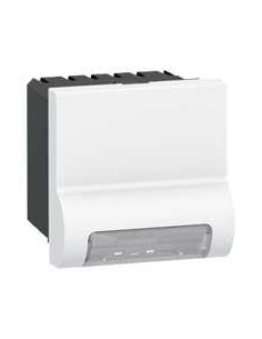Mosaic Pilot Beacon 230 V 2 Modules White Antibacterial