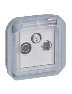 TV-RD-SAT Base Plexo Composable Grey with Individual...