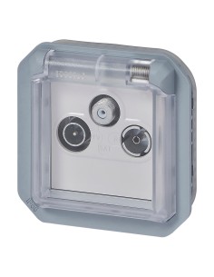 TV-RD-SAT Base Plexo Composable Grey with Individual... 2