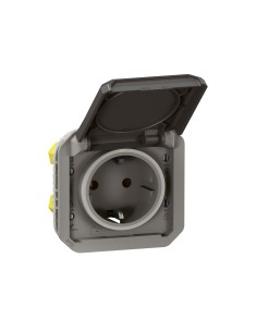 Plexo Modular Socket Outlet IP55 2P+T 16A Anthracite